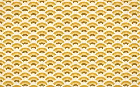 Bangkok Gold Fine Wave Crests — colourful brown, gold and beige seigaiha background