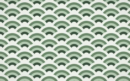 Bavarian Forest Wave Crests — colourful green and white seigaiha background