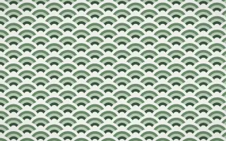 Bavarian Forest Fine Wave Crests — colourful green and white seigaiha background