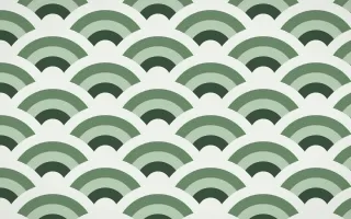 Bavarian Forest Grand Wave Crests — colourful green and white seigaiha background