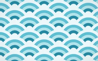 Bondi Surf Grand Wave Crests — colourful teal and white seigaiha background