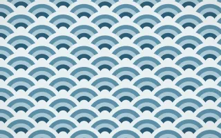 Bosphorus Wave Crests — colourful blue and white seigaiha background