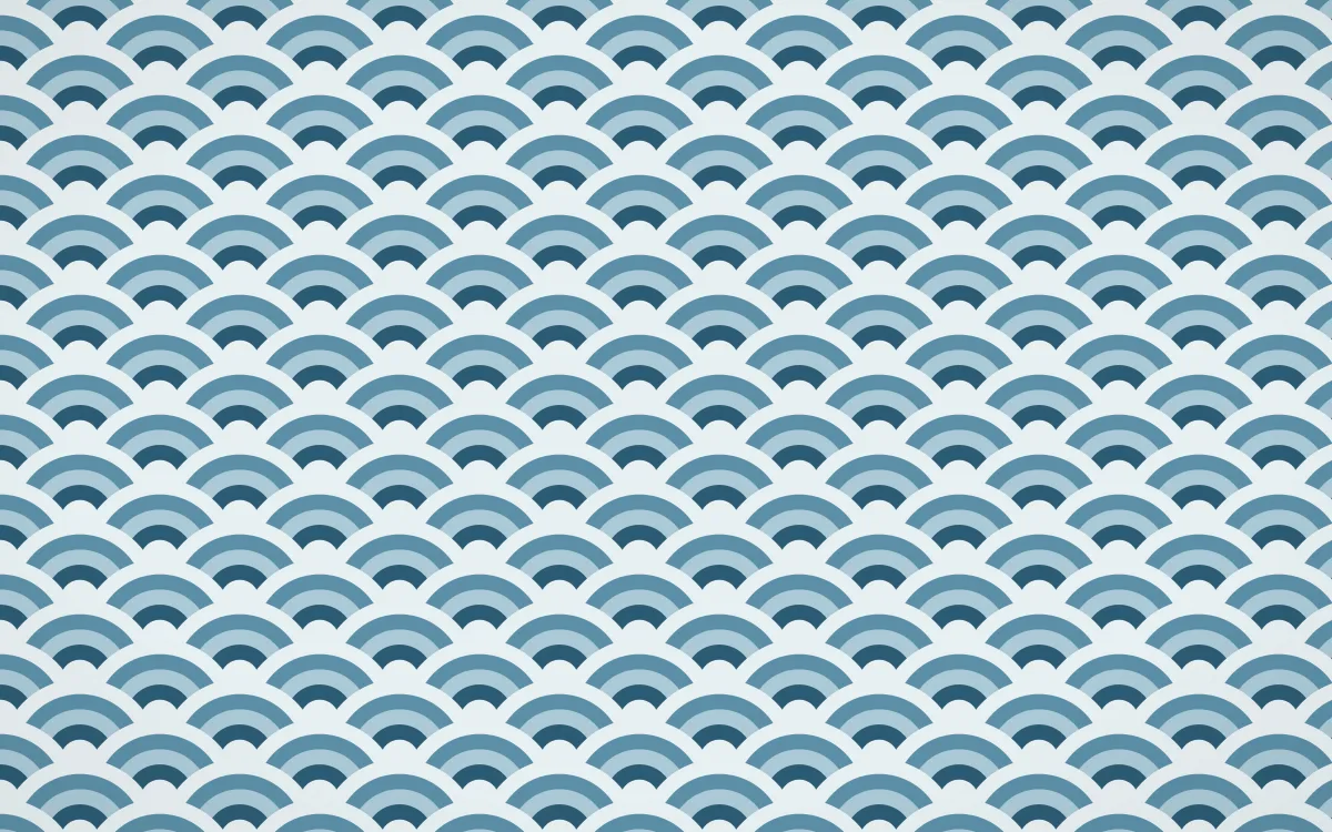 Bosphorus Fine Wave Crests — colourful blue and white seigaiha background