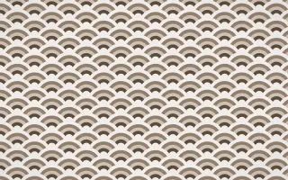 Brooklyn Loft Fine Wave Crests — colourful brown, orange and white seigaiha background