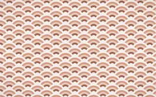 Budapest Rose Fine Wave Crests — colourful orange and white seigaiha background