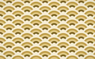 Cairo Gold Wave Crests — colourful brown, gold and beige seigaiha background