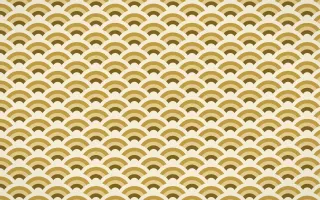 Cairo Gold Fine Wave Crests — colourful brown, gold and beige seigaiha background