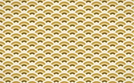 Cairo Gold Fine Wave Crests — colourful brown, gold and beige seigaiha background