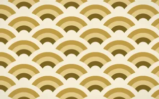 Cairo Gold Grand Wave Crests — colourful brown, gold and beige seigaiha background