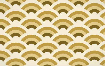 Cairo Gold Grand Wave Crests — colourful brown, gold and beige seigaiha background