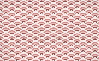 Cape Protea Fine Wave Crests — colourful red and white seigaiha background