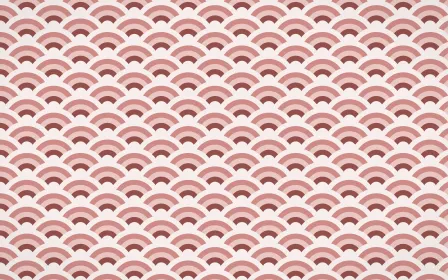 Cape Protea Fine Wave Crests — colourful red and white seigaiha background