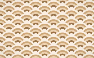 Cappadocia Wave Crests — colourful orange and beige seigaiha background