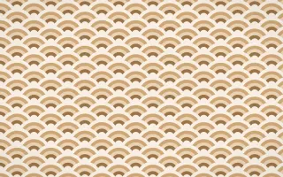 Cappadocia Fine Wave Crests — colourful orange and beige seigaiha background