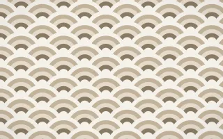 Copenhagen Hygge Wave Crests — colourful orange and white seigaiha background
