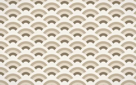 Copenhagen Hygge Wave Crests — colourful orange and white seigaiha background