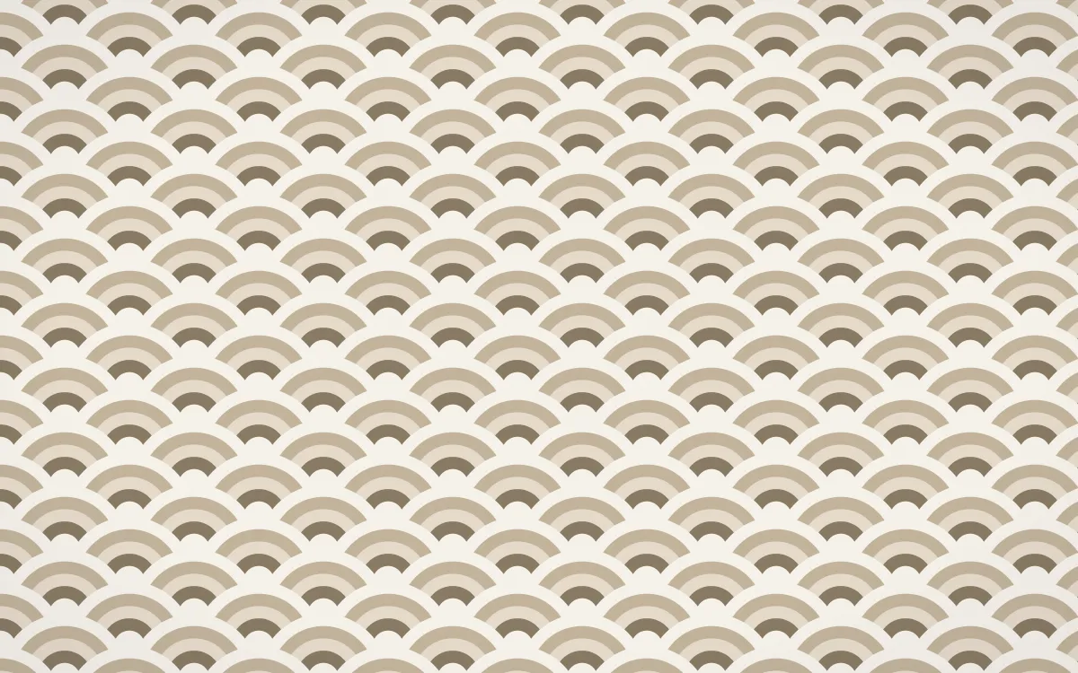 Copenhagen Hygge Fine Wave Crests — colourful orange and white seigaiha background