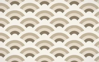 Copenhagen Hygge Grand Wave Crests — colourful orange and white seigaiha background