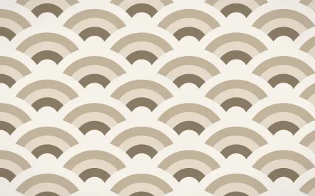 Copenhagen Hygge Grand Wave Crests — colourful orange and white seigaiha background