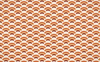 Cusco Weave Fine Wave Crests — colourful red, orange and beige seigaiha background