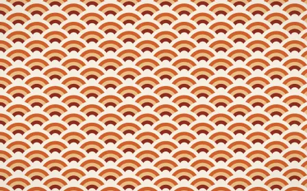 Cusco Weave Fine Wave Crests — colourful red, orange and beige seigaiha background