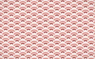 Damascus Rose Fine Wave Crests — colourful red and white seigaiha background