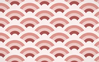 Damascus Rose Grand Wave Crests — colourful red and white seigaiha background