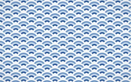 Delft Blue Fine Wave Crests — colourful blue and white seigaiha background