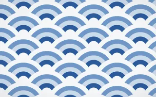 Delft Blue Grand Wave Crests — colourful blue and white seigaiha background