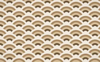 Desert Oud Wave Crests — colourful brown, orange and beige seigaiha background
