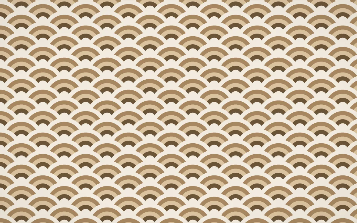 Desert Oud Fine Wave Crests — colourful brown, orange and beige seigaiha background