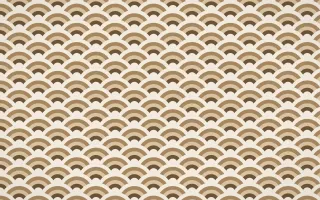 Desert Oud Fine Wave Crests — colourful brown, orange and beige seigaiha background