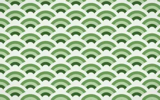 Emerald Isle Wave Crests — colourful green and white seigaiha background