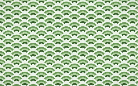 Emerald Isle Fine Wave Crests — colourful green and white seigaiha background