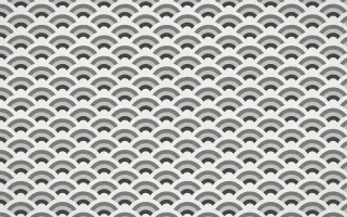 Edo Charcoal Fine Wave Crests — colourful grey and white seigaiha background