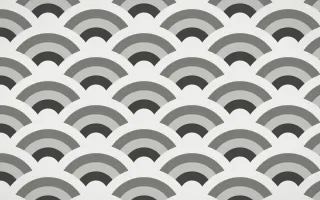 Edo Charcoal Grand Wave Crests — colourful grey and white seigaiha background