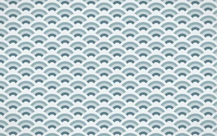 Fjord Mist Fine Wave Crests — colourful blue, teal and white seigaiha background