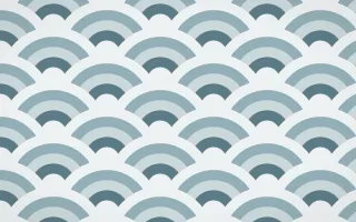 Fjord Mist Grand Wave Crests — colourful blue, teal and white seigaiha background