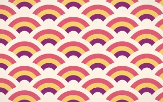 Fiesta Brava Grand Wave Crests — colourful pink, red and white seigaiha background