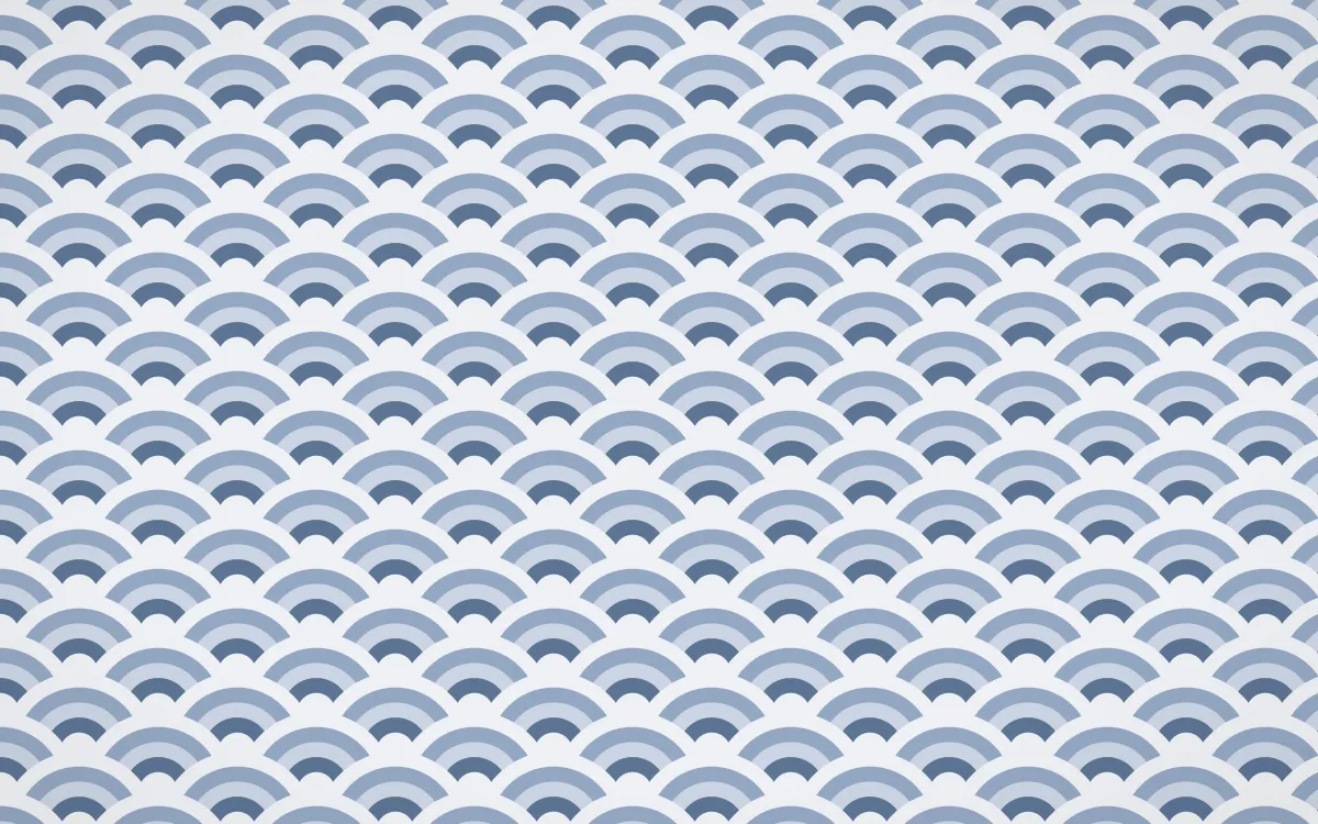 Fuji Mist Fine Wave Crests — colourful blue and white seigaiha background