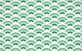 Havana Mint Wave Crests — colourful green and white seigaiha background