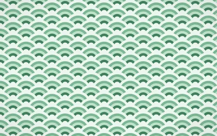 Havana Mint Fine Wave Crests — colourful green and white seigaiha background