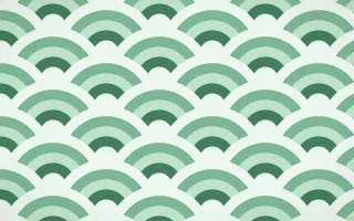Havana Mint Grand Wave Crests — colourful green and white seigaiha background