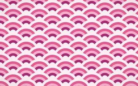 Holi Splash Wave Crests — colourful pink and white seigaiha background