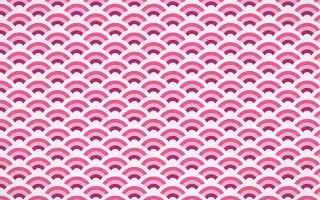 Holi Splash Fine Wave Crests — colourful pink and white seigaiha background