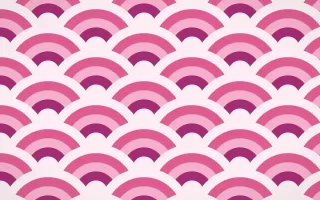 Holi Splash Grand Wave Crests — colourful pink and white seigaiha background