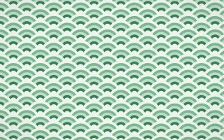 Jade Dynasty Fine Wave Crests — colourful green and white seigaiha background