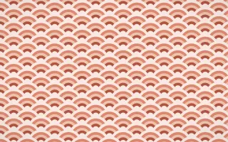 Jaipur Rose Fine Wave Crests — colourful red and orange seigaiha background