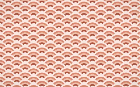 Jaipur Rose Fine Wave Crests — colourful red and orange seigaiha background