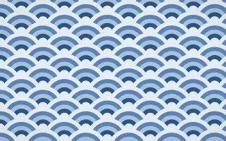 Jodhpur Indigo Wave Crests — colourful blue seigaiha background